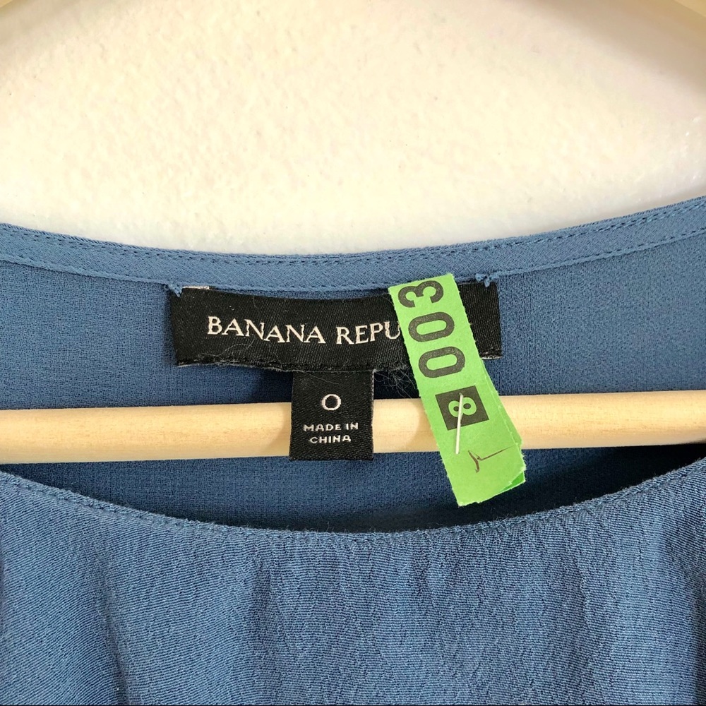 Banana Republic Blue Ruffle Dress - Picture 2 of 5